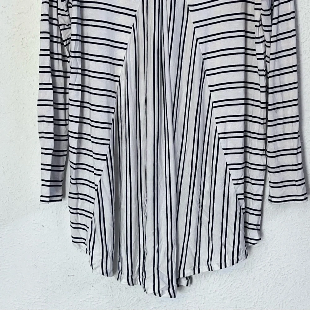 COPY - Soft Surroundings white with black stripes knit blouse - Picture 4 of 7
